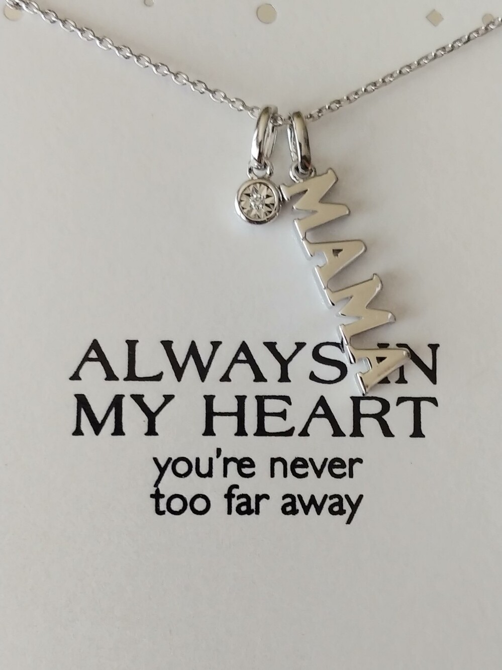 Diamond & 925 Necklace "MAMA"